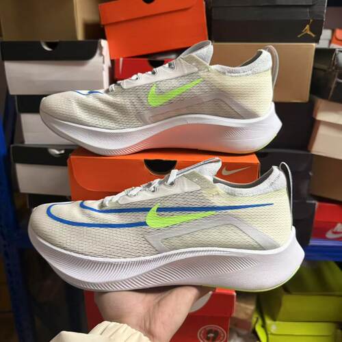 Nike Zoom Fly 4 白蓝黄气垫缓震休闲低帮男子跑鞋 CT2392-100