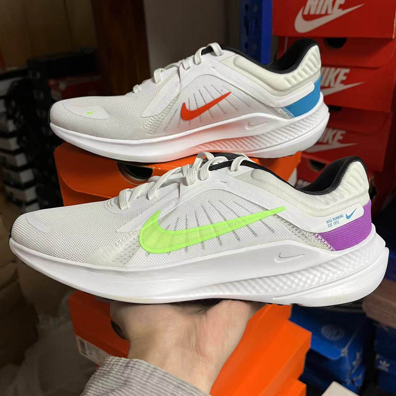 NIKE耐克男子新款运动鞋春秋QUEST 5 SE缓震轻便跑步鞋FJ1054-100
