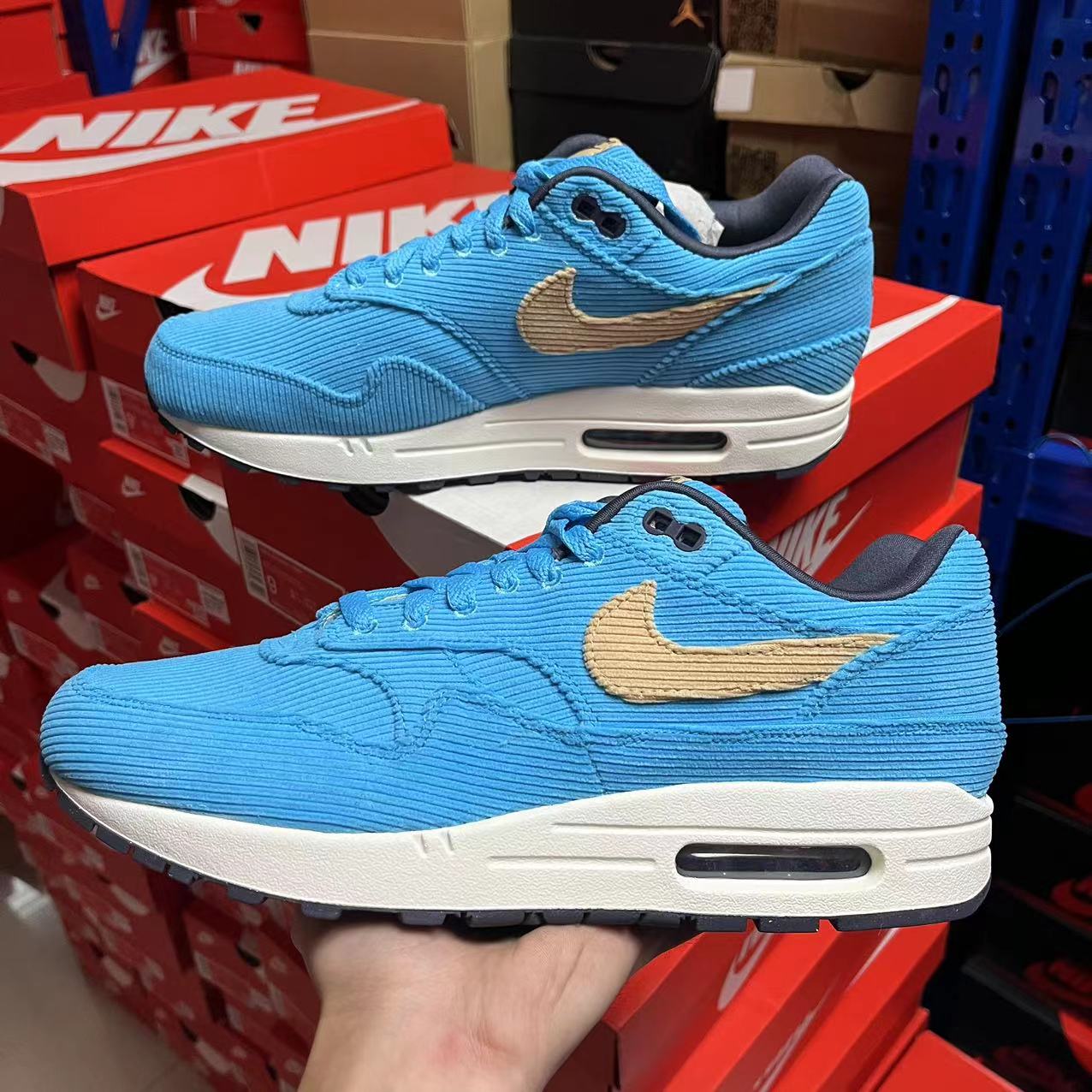 Nike x Patta Air Max 1 蓝色 男女 运动跑步休闲鞋 FB8915-400