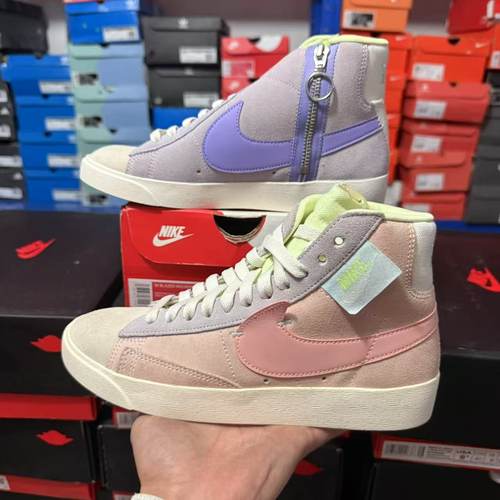 耐克Nike Blazer mid Rebel 耐磨中帮板鞋女款 粉紫 CQ7786-661