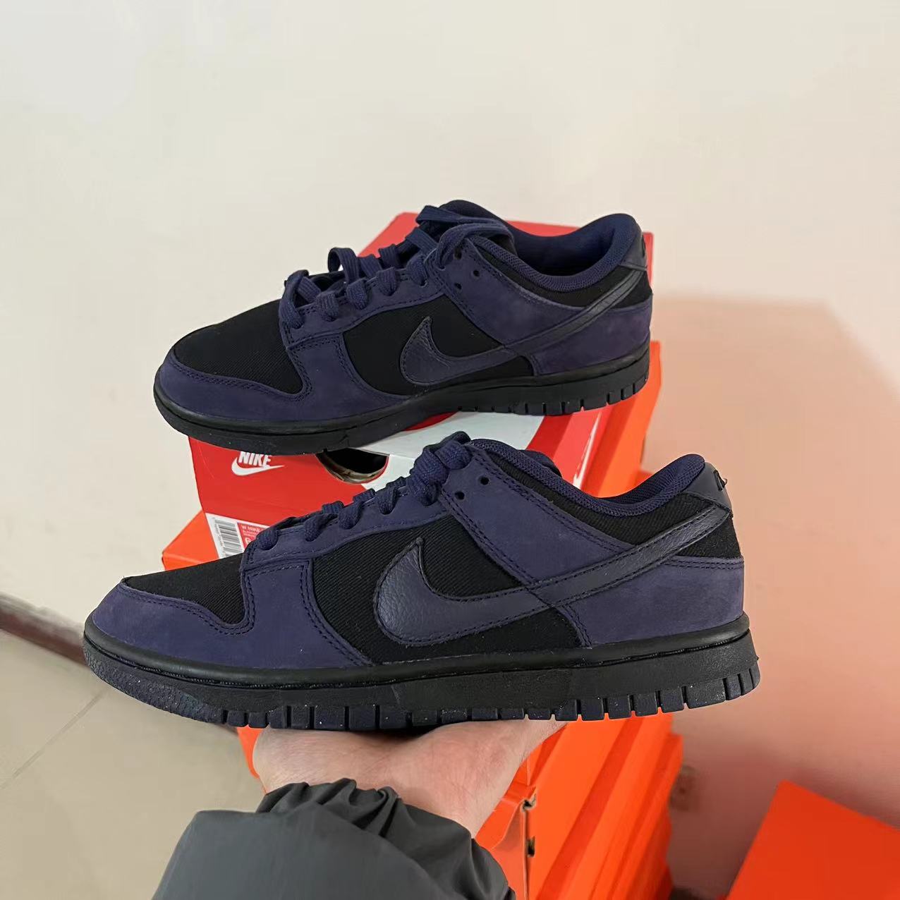 耐克 Nike Dunk Low 黑紫 低帮 女子复古潮流休闲板鞋 FB7720-001