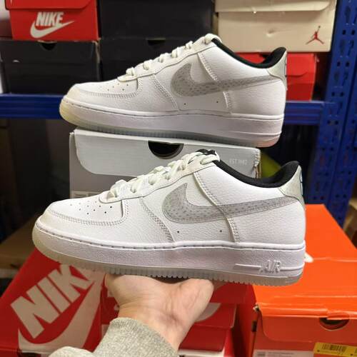Nike air force 1 AF1白灰裸眼3D水晶底女子空军一号 CW5909-100