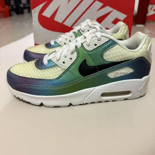 Nike/耐克AIR MAX 90 GS 女子气泡蓝绿渐变气垫跑步鞋 CT9631-100