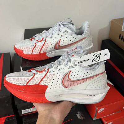 Nike Air Zoom G.T. Cut 3白红减震耐磨低帮实战篮球鞋DV2918-101