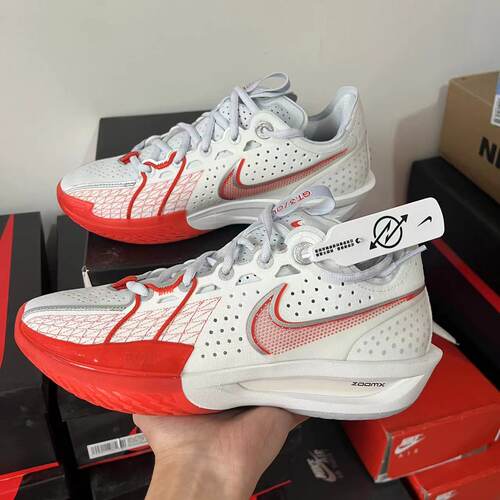 Nike Air Zoom G.T. Cut 3白红减震耐磨低帮实战篮球鞋DV2918-101