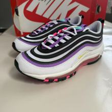 耐克AIR MAX 97女子白黑紫子弹耐磨运动气垫休闲鞋921733-106