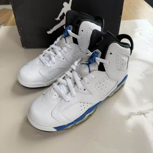 Nike Air Jordan 6 AJ6 运动蓝 白蓝 复古篮球鞋 384665-107