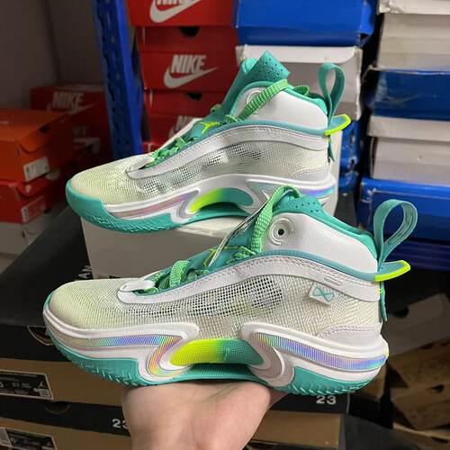 Air Jordan 36 AJ36郭艾伦 薄荷绿白 中帮实战篮球鞋 DM0796-107