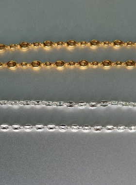 去繁就简。闪亮金银色O型环挂钩设计猪鼻长项链毛衣随性时髦高级