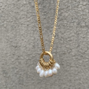 海洋记忆。天然珍珠多吊坠灵动长项链秋冬毛衣精致时髦高级感小众