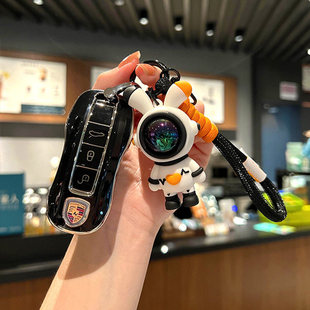 适用保时捷钥匙套壳卡宴macan帕拉梅拉panamera车911包Taycan高档