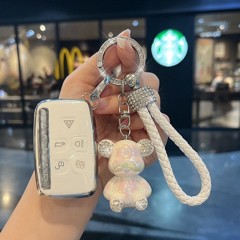 适用捷豹钥匙套xfl汽车xel/fpace配件xf/xjl高档FTYPE壳扣包男女