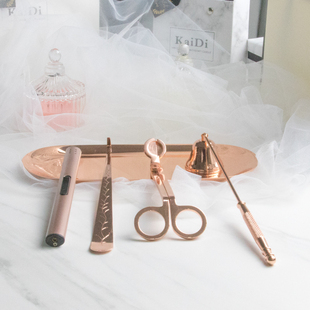 香薰蜡烛工具套装点火器灭烛器剪灭烛罩铃打火机三件套配件灭烛钩