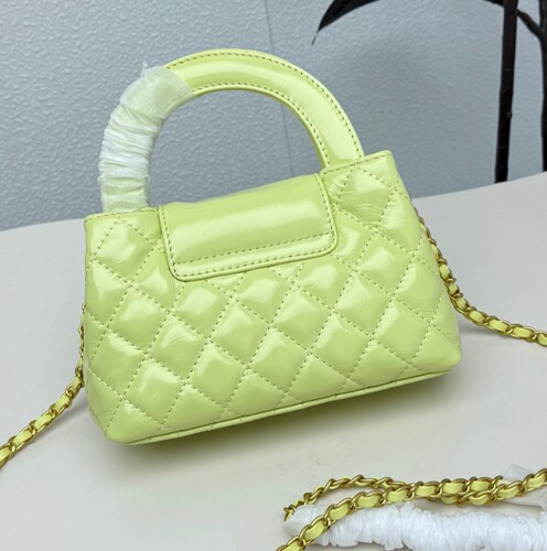 新款迷你小菱格链条包单肩斜挎女包牛皮手提leather bag handbag