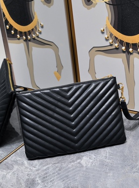 bag handbag手袋真皮手拿包包牛皮手腕大号30CM