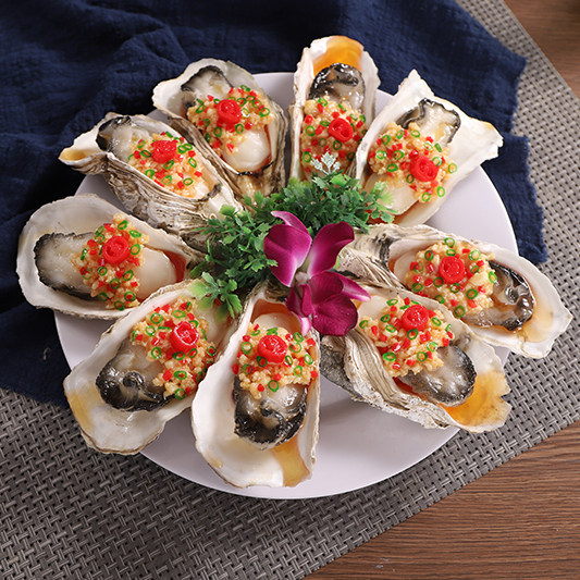 仿真烤生蚝仿真模型每个食品食物模型海鲜模型仿真菜肴展示菜定做