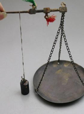 古玩铜器收藏 医用中草药小铜秤杆称 戥子称 仿古做旧工艺品摆件