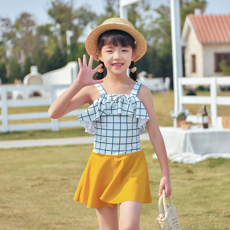 儿童泳衣女孩连体2025新款女童泳衣速干3岁小中童宝宝可爱游泳衣