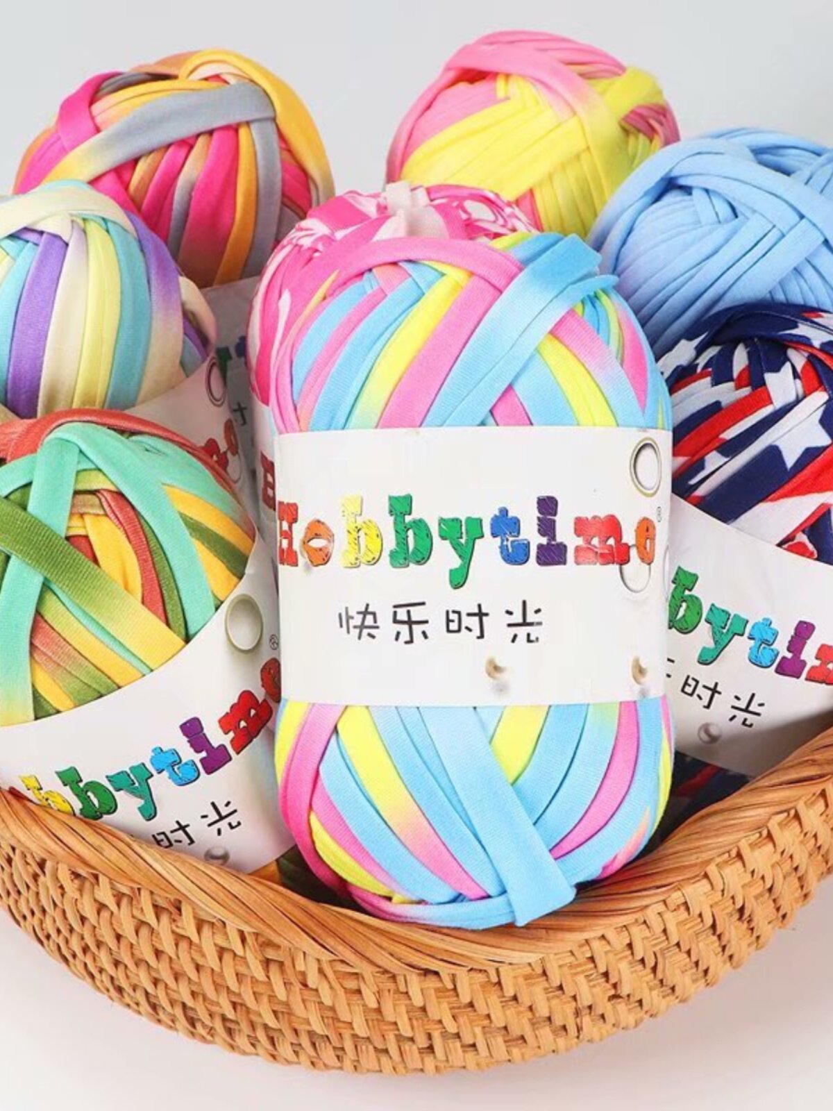 PATTERN CLOTH STRIP LINE DIY CROCHET SLIPPERS MATERIAL BAG BASKET WEAVING BAG WOOL HAND-WOVEN CUSHION DOLL