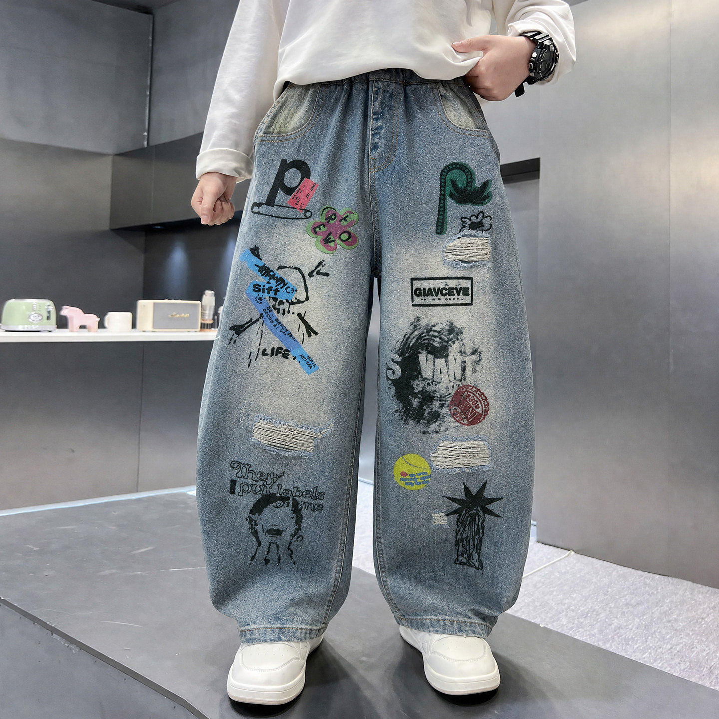 儿童装男童春秋款裤子202