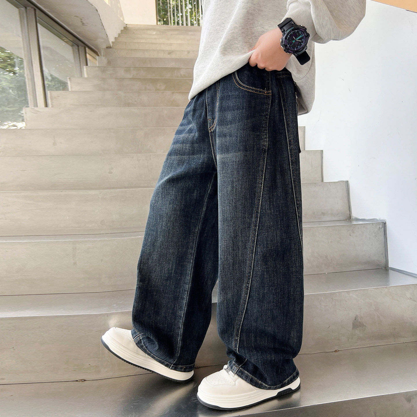 男童牛仔裤春装新款儿子