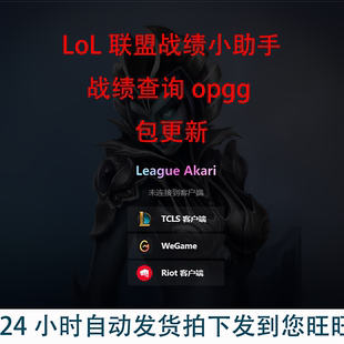 英雄联盟LOL战绩战助手看战绩对局锁战绩助手对局信息自动接受