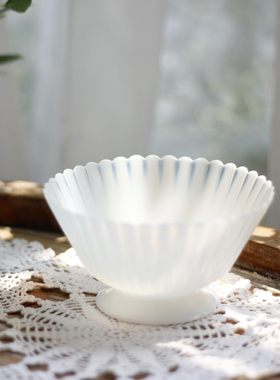 retro西洋古董MACBETH EVANS白色冰激凌碗甜品碗小碗盘子甜品盘