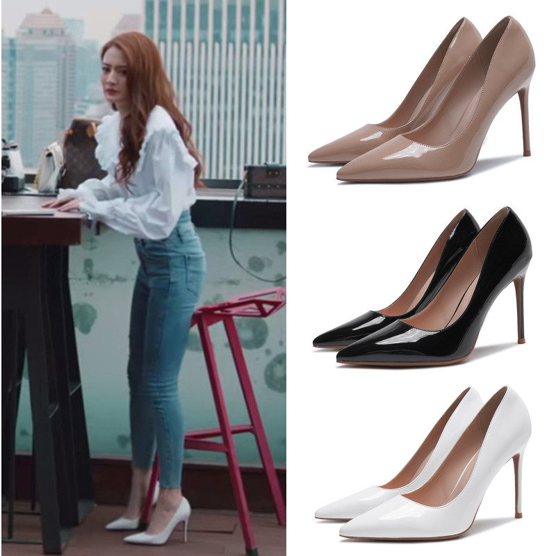 我们的当打之年谷峤徐璐同款鞋尖头细跟高跟鞋女百搭显瘦职业单鞋