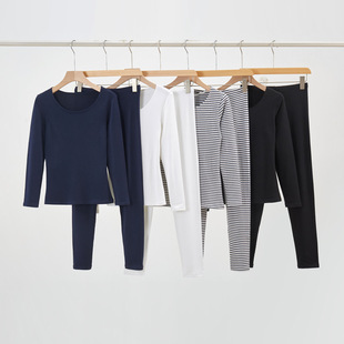 U系列heattec*h多舒暖内衣女黑科技磨毛发热恒温薄款贴身秋衣秋裤