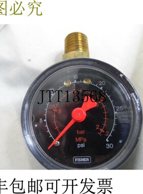 原装供应Fisher 030PSITM12NPT 规格 2 英寸面 0-30 PSI 1/2 NPT