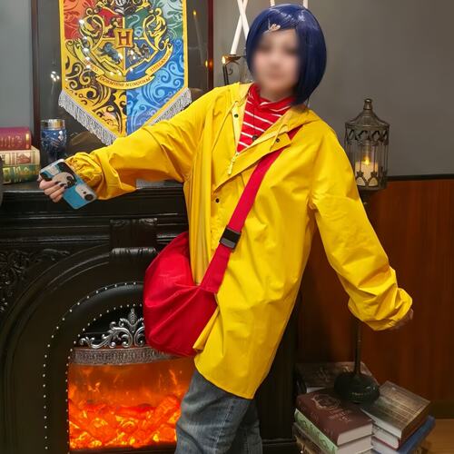 鬼妈妈cos服卡洛琳黄色长