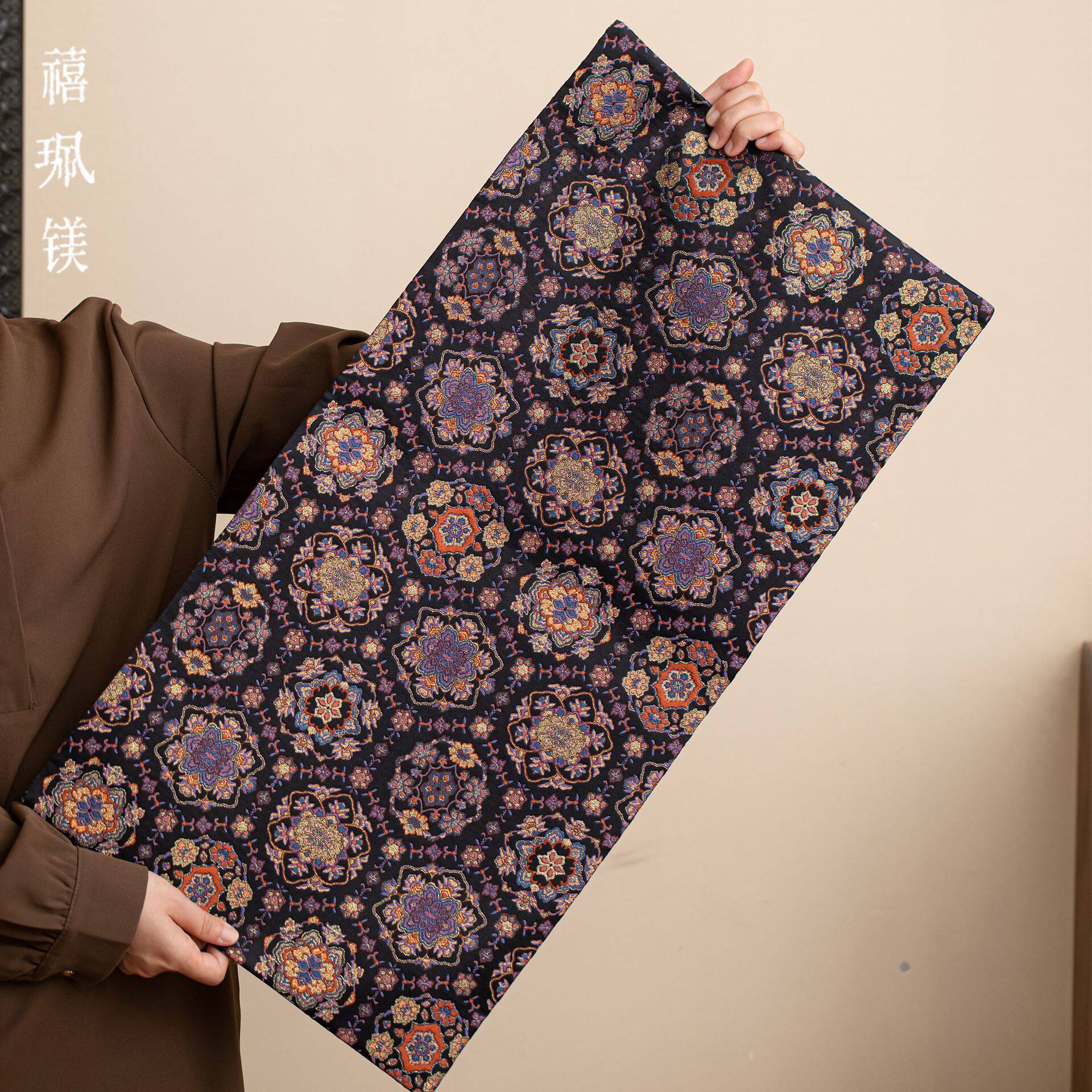 禧珮镁中式禅意茶席双面防水干泡垫轻奢短款茶桌隔热垫布艺桌旗