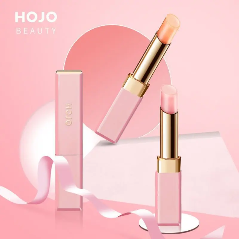 彩妆HOJO丰盈变色润唇膏温感变色保湿滋润不脱色不沾杯口红咬唇妆