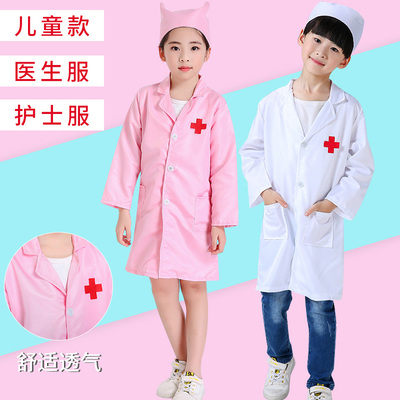 儿童医生服女护士服幼儿园角色扮演工作服套装白大褂过家家演出服