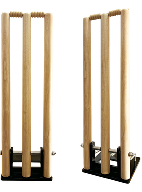 板球弹力三柱门铁底座不锈钢配件国际标准弹簧桩门cricket stumps