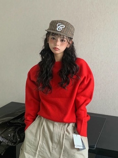 基础款 25fw 纯色圆领宽松套头羊毛针织衫 女秋季 直邮 新款 FORMAL