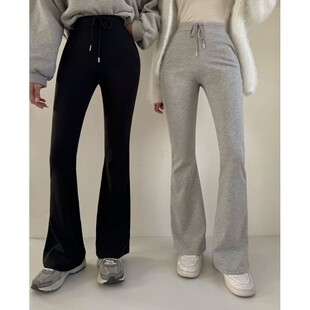 首尔印象韩代 东大门ins风 运动休闲大长腿微喇显瘦长裤子2024女