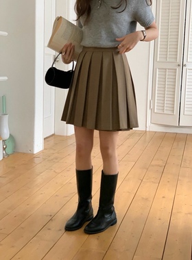 直邮 VOLANT 25fw 少女感减龄高腰百褶半身短裙秋季新款