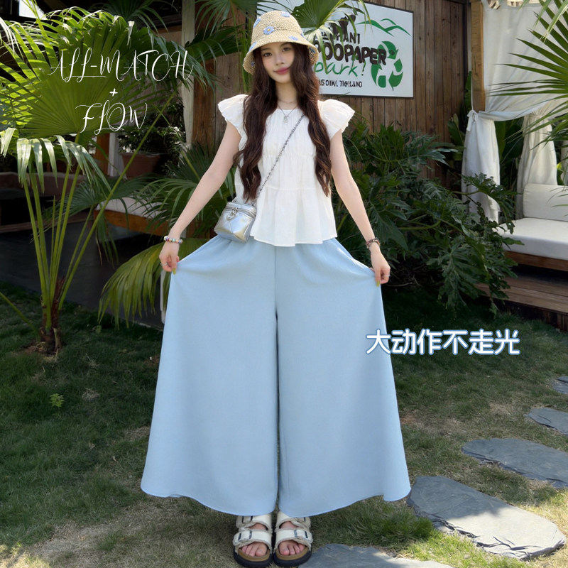 女童阔腿裤儿童2026新款夏季薄款裙裤大童夏装女孩裤子套装裤裙夏