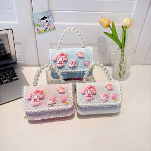 卡通库洛米小香风儿童单肩包小女孩可爱美乐蒂甜美搭配斜挎零钱包
