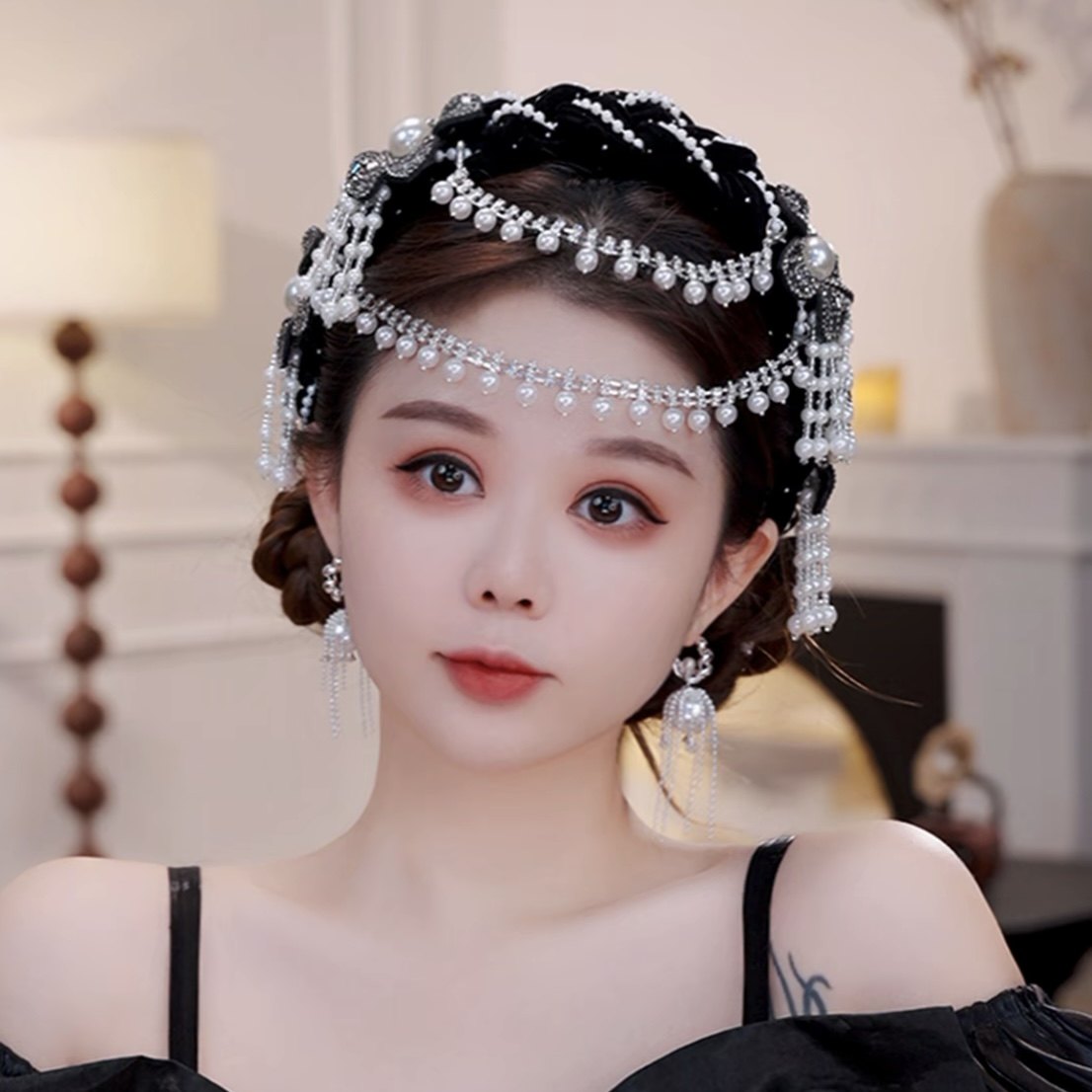 一帘幽梦宽边发箍手工编织民族风发饰花朵可拆卸流苏珠珠法式头饰,饰品/流行首饰/时尚饰品新,发饰,淘宝优惠券,粉丝福利购,淘宝优惠卷