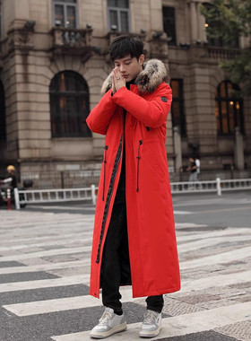 鹅绒长款羽绒服玛特尔连帽外套