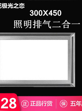 集成吊顶300x450 30x45铝扣板LED照明灯换气排风扇二合一300*450
