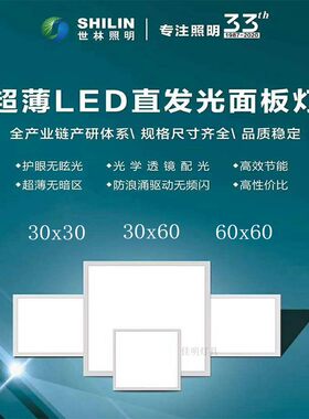 世林照明led集成30x60办公面板灯