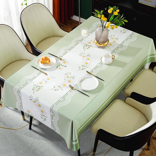 简约轻奢餐桌台布防水防油免洗防