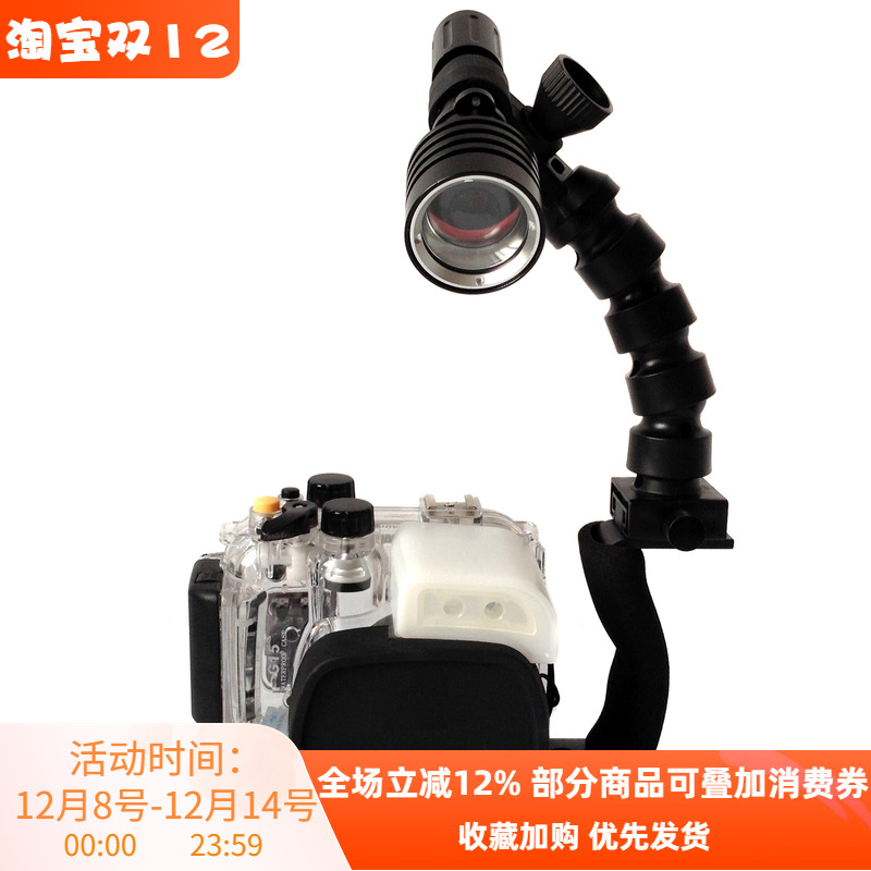 G11 G12 G1X G15 G16 S100 S110 S120防水壳+D10U补光灯 蛇臂套装
