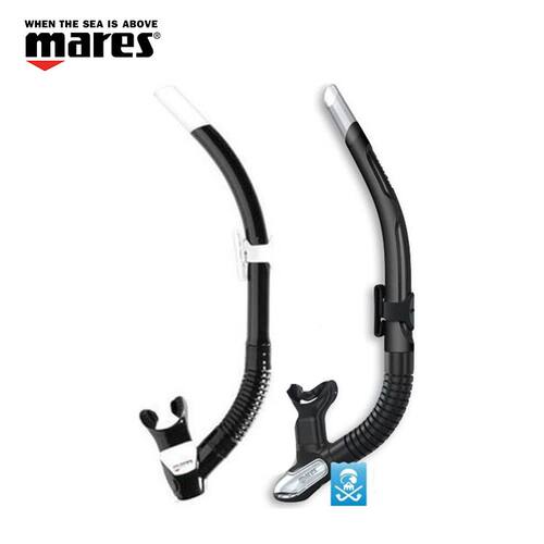 MARES FLEX Snorkel半干式呼吸管快卸面镜带扣水肺浮潜成人呼吸管