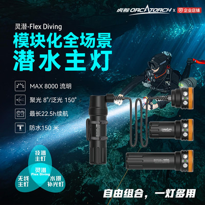 潜水灯补光灯手电筒潜水照明