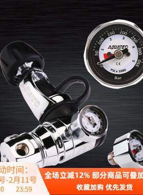 AQUATEC 水肺小马瓶迷你压力表减压瓶MINI压力表 压力计 潜水单表