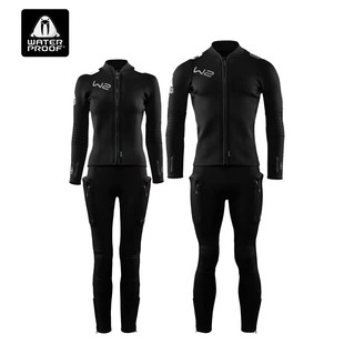 Waterproof W2 2.5mm分体潜水服保暖冲浪防寒湿衣上衣长裤男女款